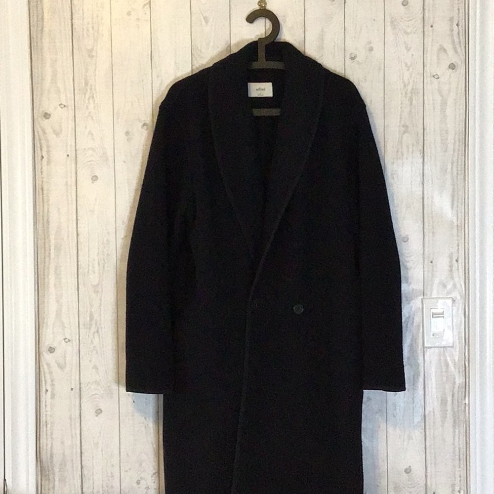 EUC Women’s M Black Merino Wool Wilfred Charlize 3/4 Length Coat